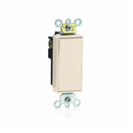 Leviton Wall Swtch, 1-Pol, 120/277V, 20A, Ivry, Rockr 5621-2I